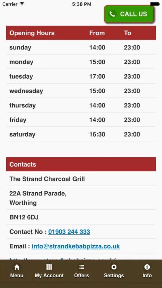 Screenshot di The Strand Charcoal Grill