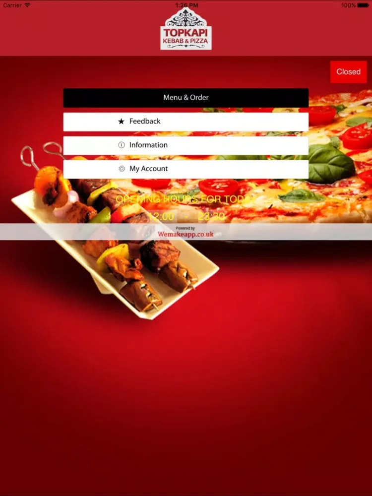Captures d'écran de Topkapi Kebab and Pizza iPad 