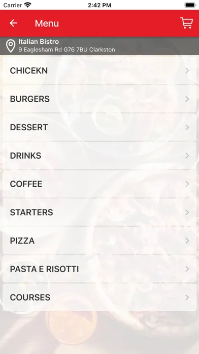 Ảnh chụp màn hình của Italian Bistro