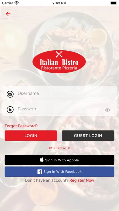 Ảnh chụp màn hình của Italian Bistro