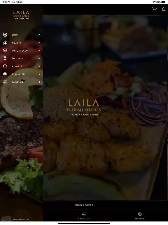 Ảnh chụp màn hình của Laila Turkish Kitchen iPad 