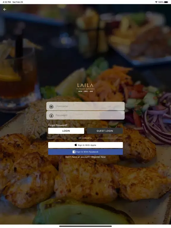 Ảnh chụp màn hình của Laila Turkish Kitchen iPad 