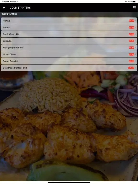 Ảnh chụp màn hình của Laila Turkish Kitchen iPad 