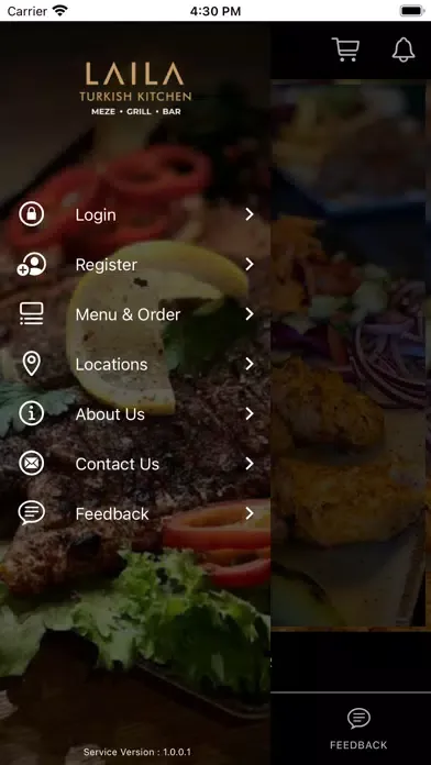 Ảnh chụp màn hình của Laila Turkish Kitchen
