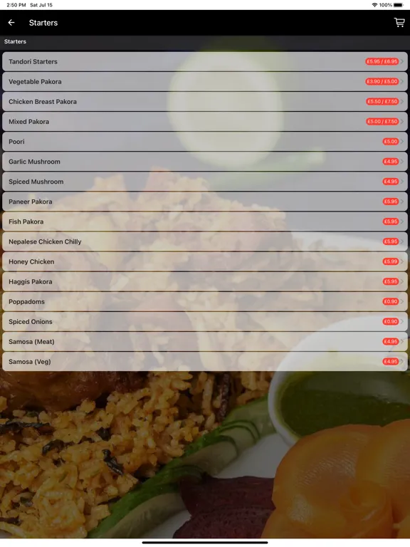 Tangkapan skrin Mountain Spice iPad 