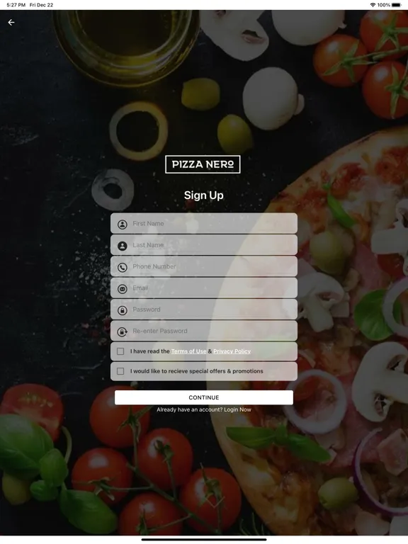 PIZZA NERO iPad  Screenshots