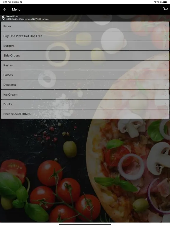 PIZZA NERO iPad  Screenshots