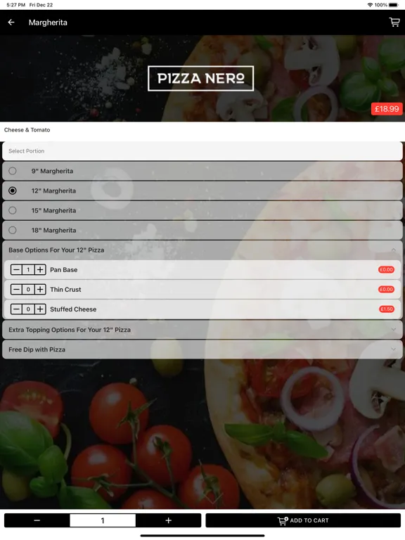 PIZZA NERO iPad  Screenshots