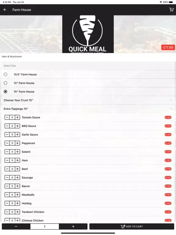 Quick Meal iPad  স্ক্রিনশট