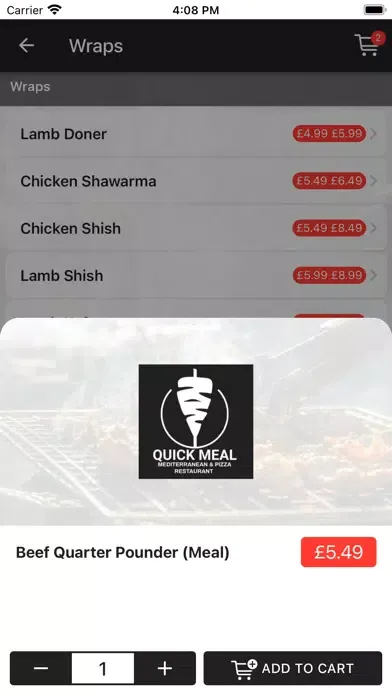 Quick Meal স্ক্রিনশট