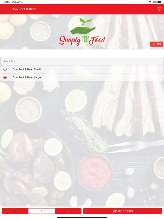 Tangkapan layar Simply D Food iPad 