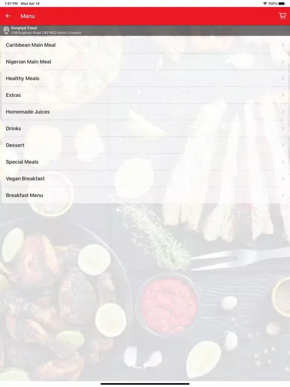 Tangkapan layar Simply D Food iPad 
