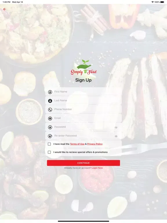 Tangkapan layar Simply D Food iPad 