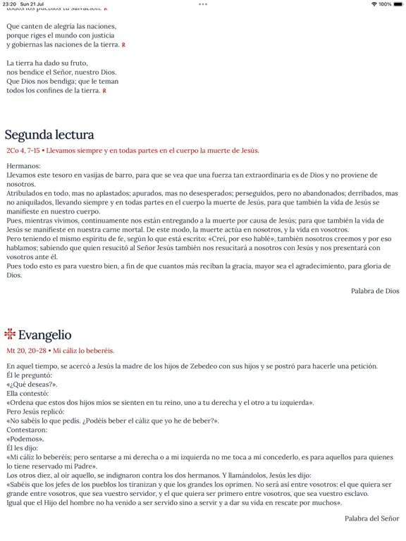 ePrex Liturgia de las Horas iPad  Screenshots