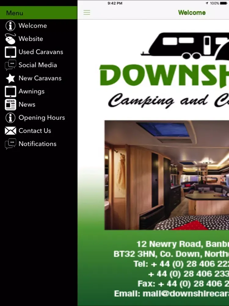Downshire Camping and Caravan iPad  Screenshots