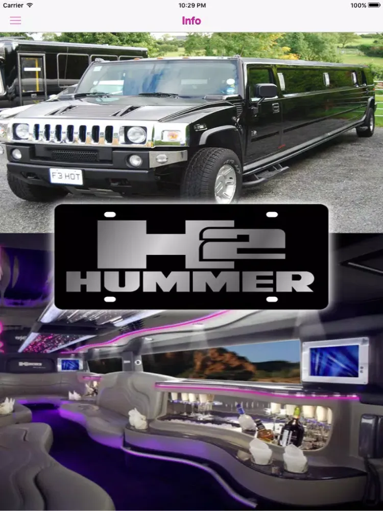 Screenshot di Keiths Limos iPad 