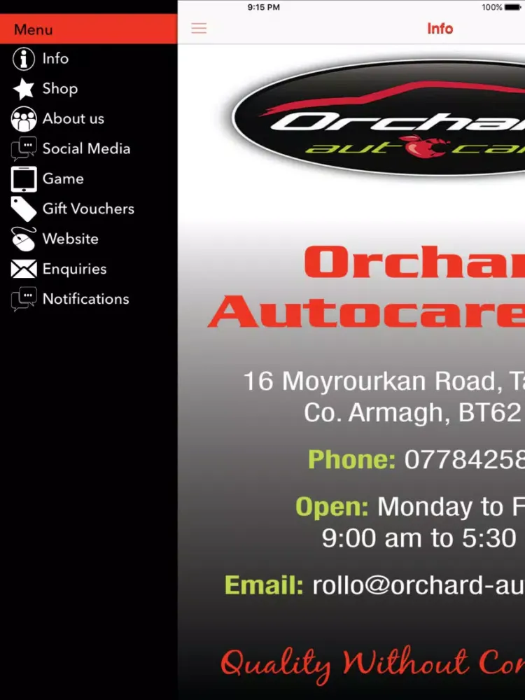 Orchard Autocare iPad 应用截图