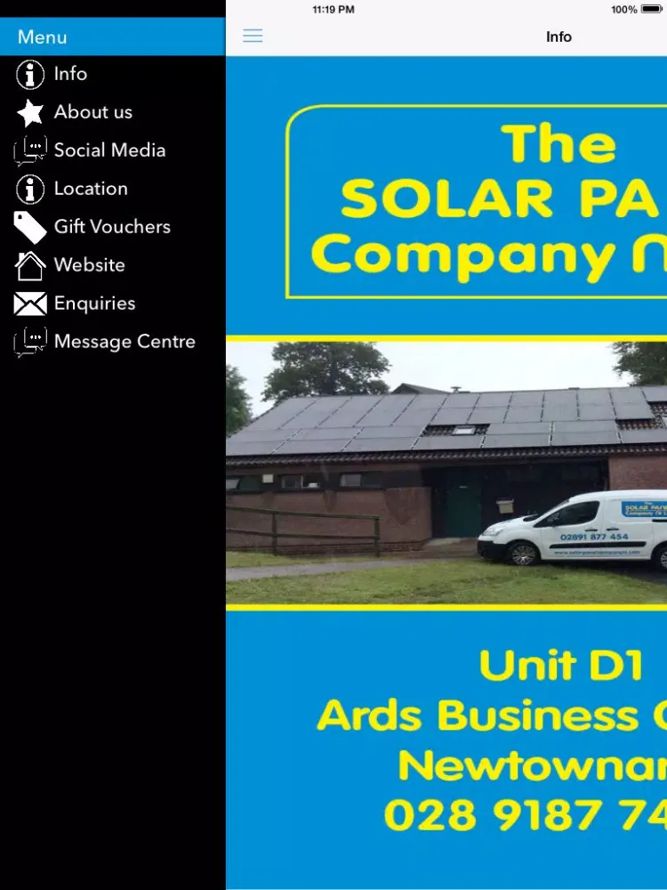 ภาพหน้าจอของ Solar panel Company NI iPad 