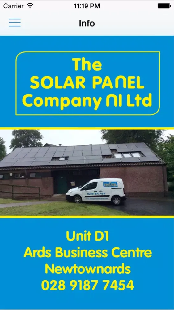 ภาพหน้าจอของ Solar panel Company NI