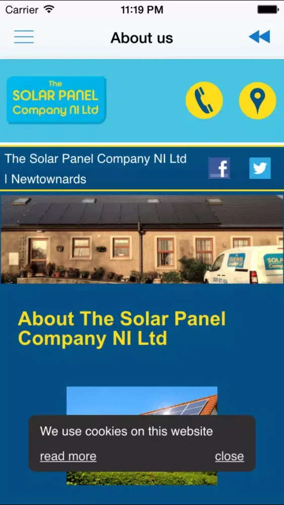 ภาพหน้าจอของ Solar panel Company NI