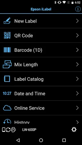 Epson iLabel Screenshots