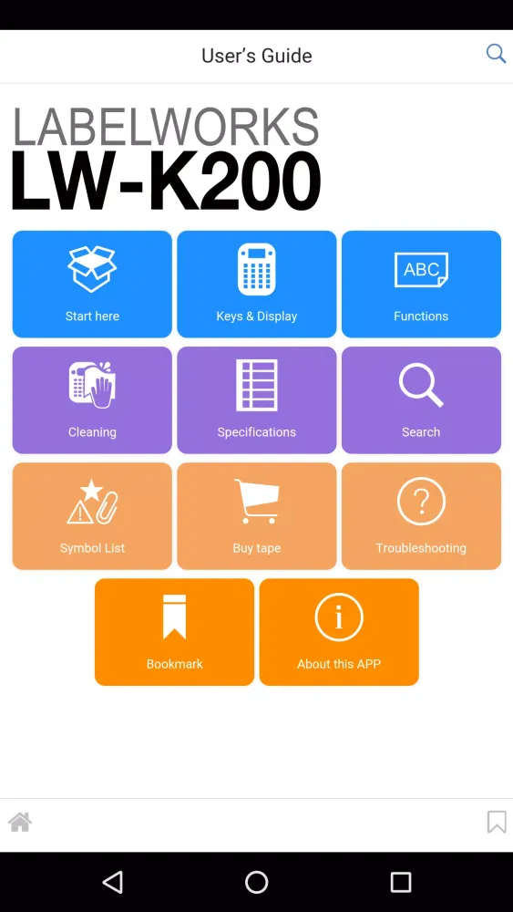 Capturas de pantalla de Epson LW-K400 User's Guide