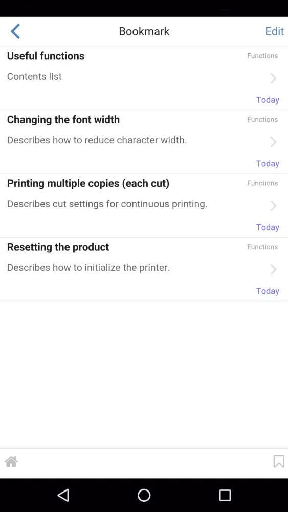 Capturas de pantalla de Epson LW-K400 User's Guide