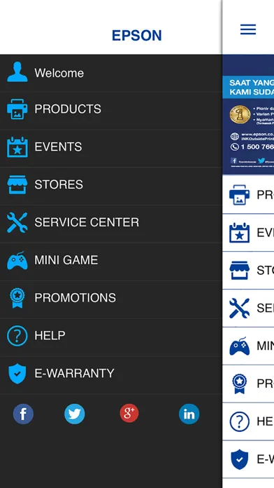 Tangkapan layar Epson Indonesia Apps