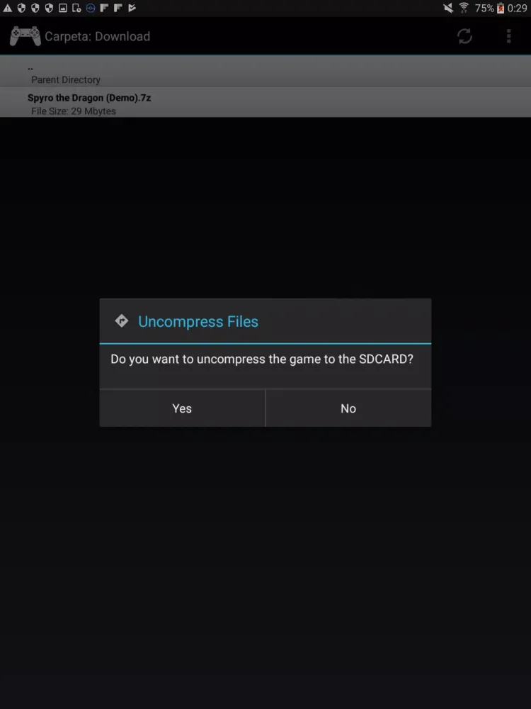 Zrzuty ekranu ePSXe sevenzip Plugin