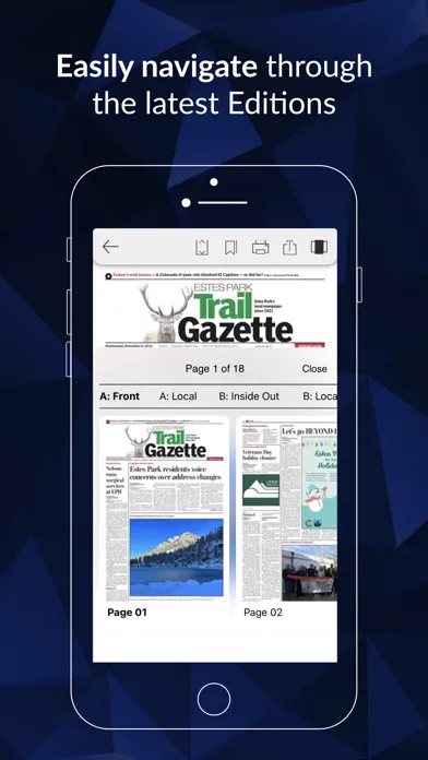 Capturas de tela do Estes Park Trail Gazette