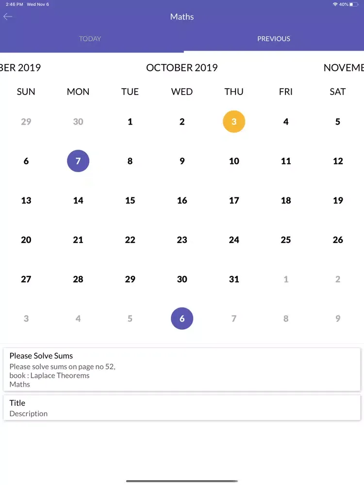 ePupils Student iPad  Screenshots