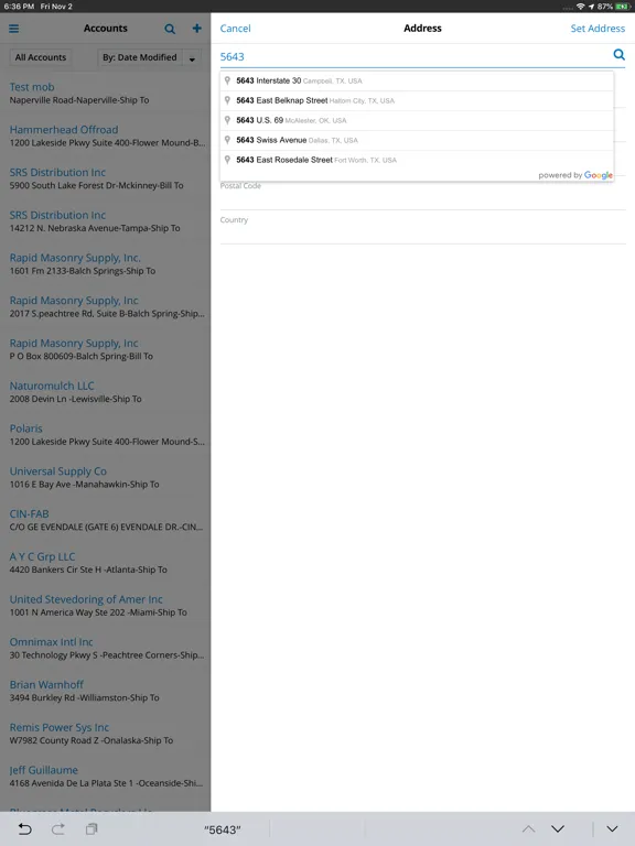 ภาพหน้าจอของ EQD CRM iPad 