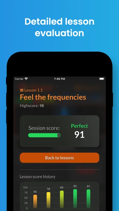 Capturas de tela do EQ Perfect-Pro EQ Ear Training