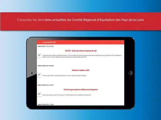 Zrzuty ekranu CRE Pays de la Loire iPad 