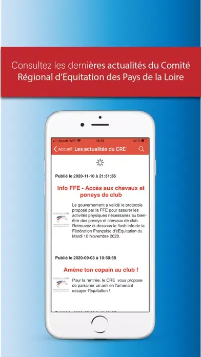 Zrzuty ekranu CRE Pays de la Loire