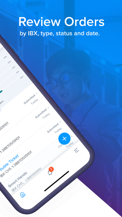 Tangkapan skrin Equinix Customer Portal