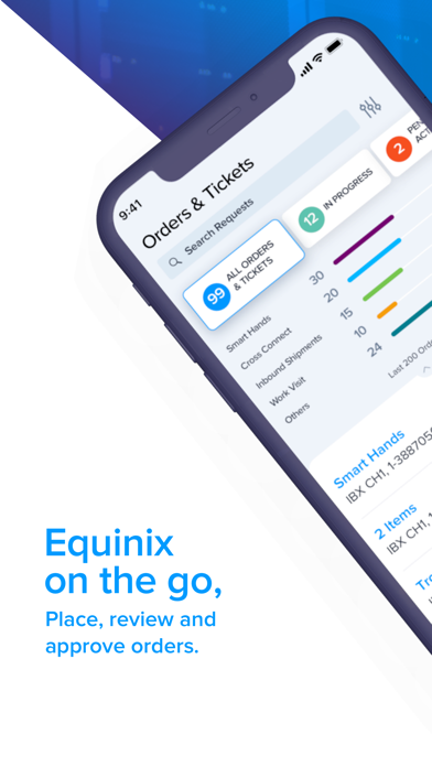 Tangkapan skrin Equinix Customer Portal