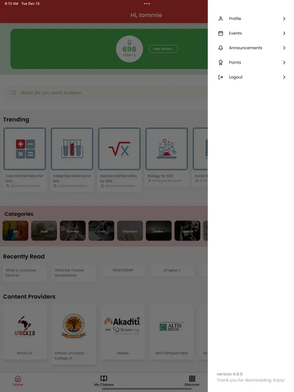 Capturas de pantalla de eCampus App iPad 