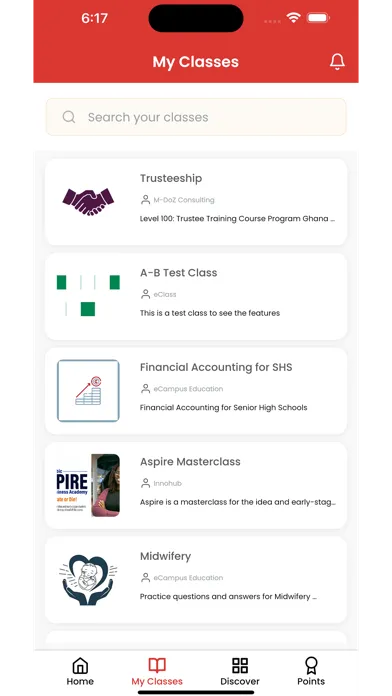 Capturas de pantalla de eCampus App