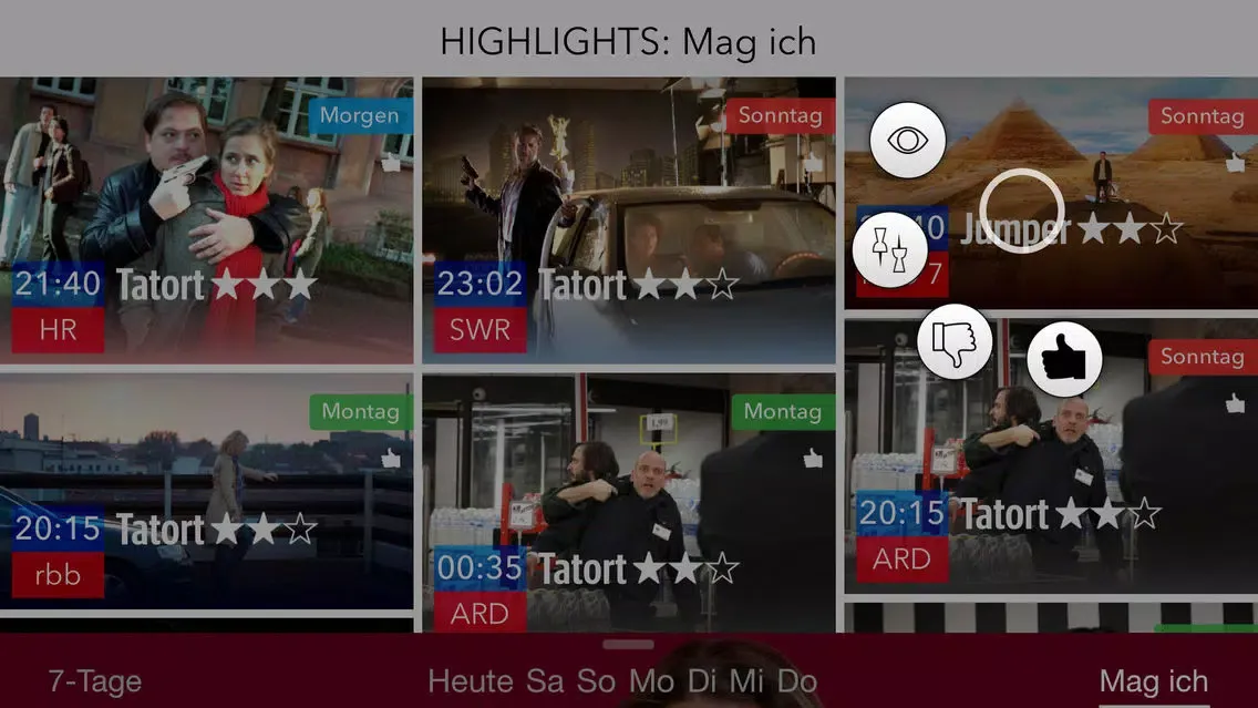 Captures d'écran de Highlights präsentiert von TV Pro · Nur das Beste aus TV Programm, Movie und Star News