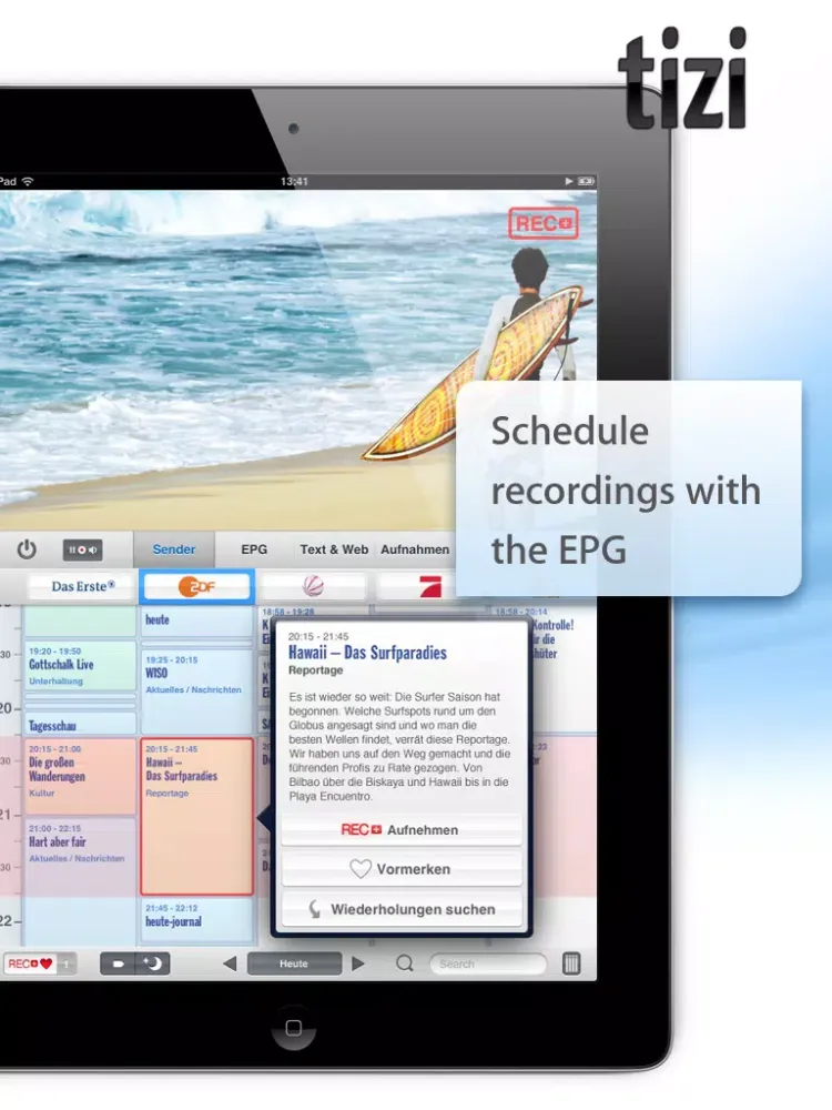 tizi.tv · Watch TV on the go iPad  Ekran Görüntüleri