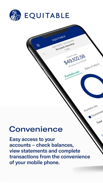 Equitable Mobile App Screenshots