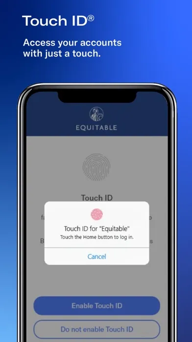 Equitable Mobile App Screenshots
