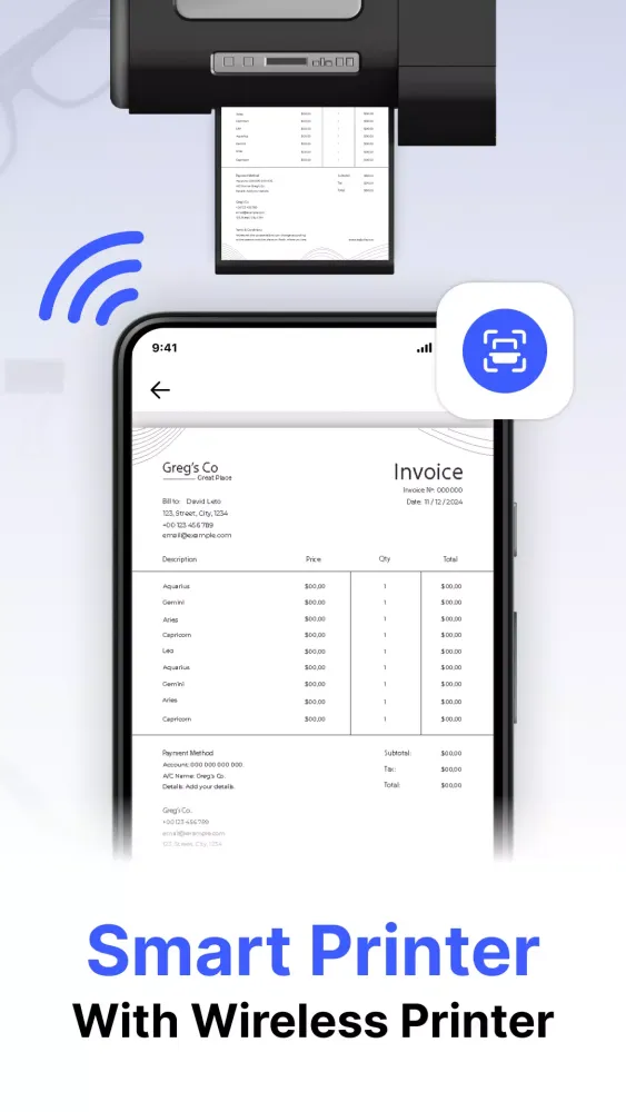 Tangkapan layar Smart Printer: Print Documents