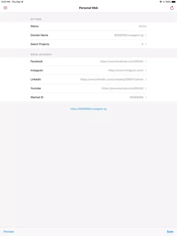 Tangkapan skrin iERA Singapore - Version 7 iPad 