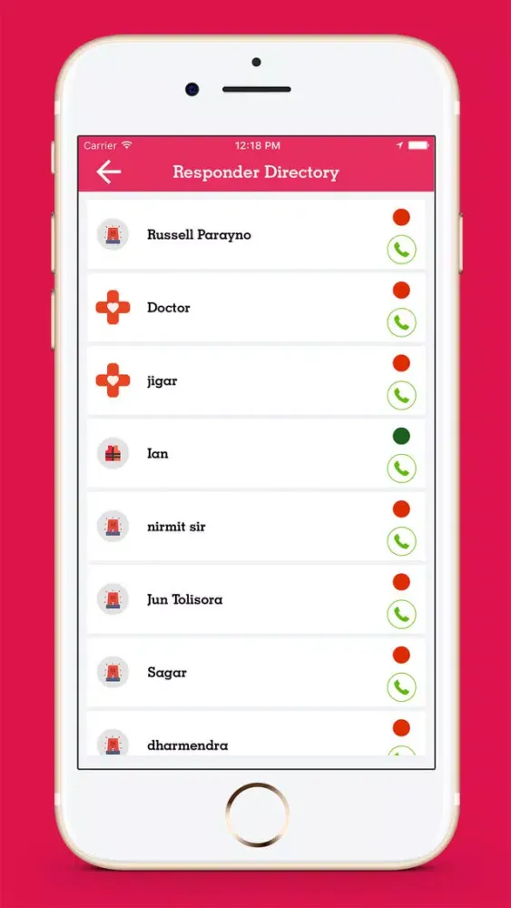 Emergency Responder App Screenshots