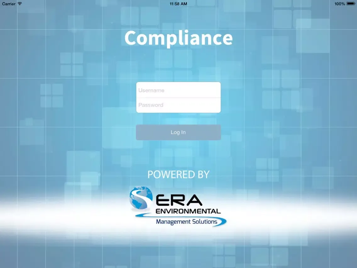 ภาพหน้าจอของ Compliance iPad 