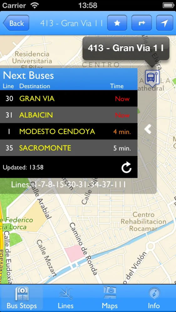 BusGranada - Your best tour guide for getting around Granada 스크린샷