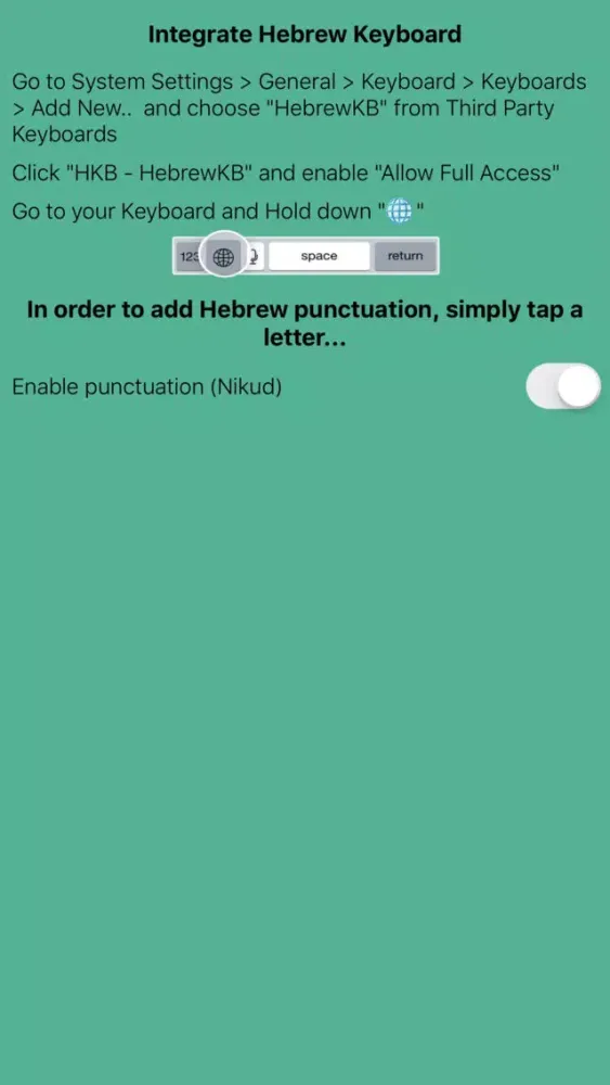 Screenshot di Hebrew Keyboard-Hebrew Niqqud