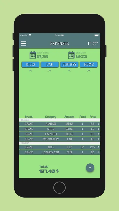 Zrzuty ekranu Dexera - Expense Tracker